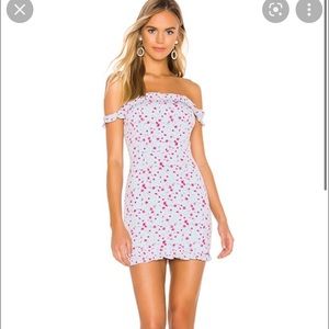 Super down mini dress Cruz Off shoulder size small worn once